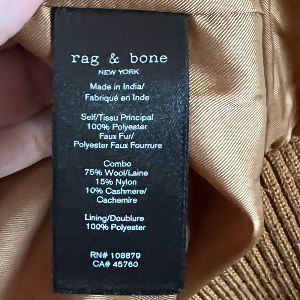 NWT RAG & BONE Nikki Wool Cashmere Shearling Bomber Jacket Size S - Picture 10 of 15